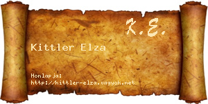 Kittler Elza névjegykártya